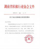 關(guān)于協(xié)會名稱相關(guān)變更的通知